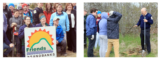 students plant trees